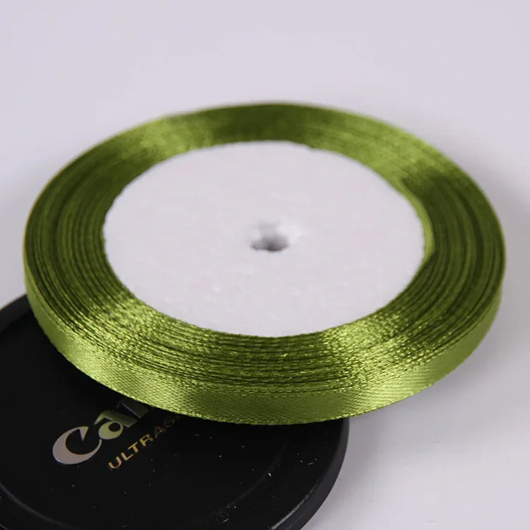 22 Meters/Roll 6mm Silk Satin Ribbons Christmas Halloween Birthday Party Gift Wrapping Ribbons DIY Handmade Crafts Material