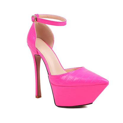 Brand Design Shiny Gold Women's Sandals New Sexy 15cm High Heels