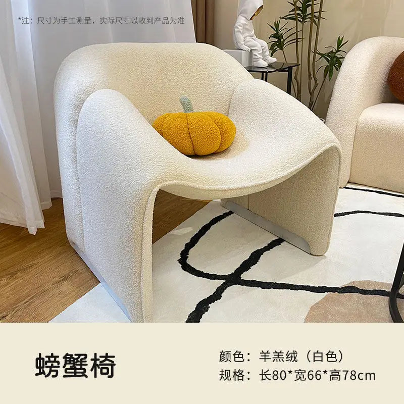 Nordic Cream Style Sofa Modern Designer Clothing Store Beauty Salon Arc Sofa Lounge Reception Office Furniture Transat FYSS