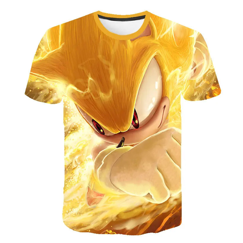Boys Sonic T-Shirt Kids TShirts Baby Boys Casual Short Sleeves Print T-shirt For Boy Summer Children Tee Shirts Tops