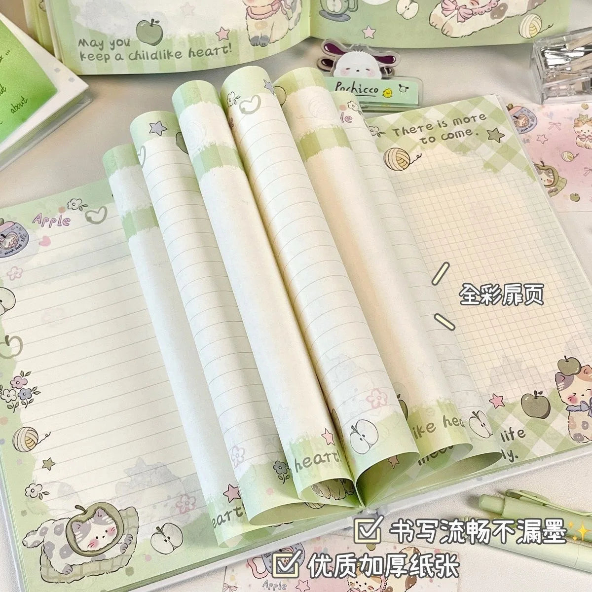 Apple Kitten A5 Color Page Hardcover Ins Niche High-value Student Universal Thickened Full-color  for Students Notebook