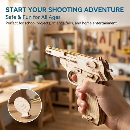 STEM DIY Rubber Band Gun Model Tech Production Invention Science Experiment Kit Puzzle Teaching Aids Material For Kids Students