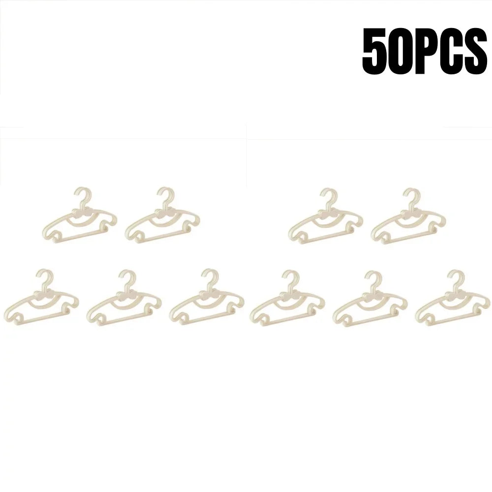 5-50pcs Baby Hangers Plastic Kids Clothes Storage Hanger for Nursery