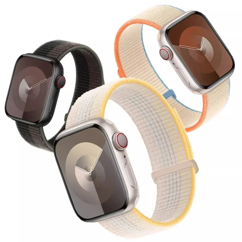Nylon Loop Strap For Apple Watch 11 10 9 8 7 46mm 45mm 42mm 41mm Ultra 3 2 49mm Braided Bracelet iWatch 6 5 4 SE3 44mm 40mm Belt