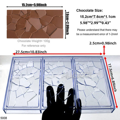 1Pcs Chocolate Molds Polycarbonate Candy Flowers Cube Oval Shape Confectionery Pans Trays Acrylic Baking Utensils Pastry Mould