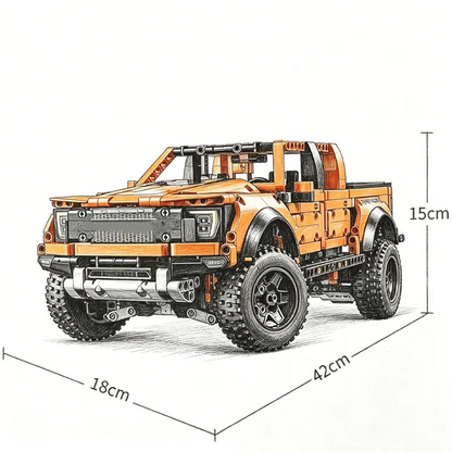 1379PCS Tech Raptors F150 Truck Race Car Building Kit Compatible MOC Creative DIY Vehicle Bricks Toys Gift for Kids Teens Adults