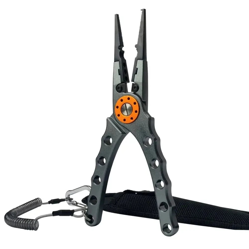 Outdoor Fishing Pliers Wire Cutter Multifunctional Knot Aluminum Alloy Scissor Hook Remover 150g 20CM Fishing Gear