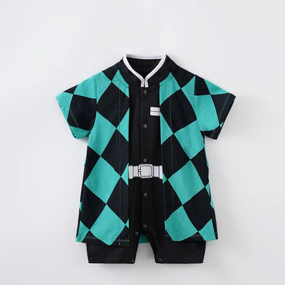 Cartoon Cosplay Outfit Baby Boy Girl Outfit Infant Clothes Toddler Costume Romper Jumpsuit 0-18 Months Newborn Short Sleeve baby