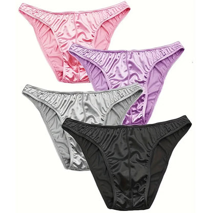 Men's Panties Couple Underwear Men Large Size Pant  Gay Comfortable Sexy Underpants High Quality Briefs Satin Silky Multicolor