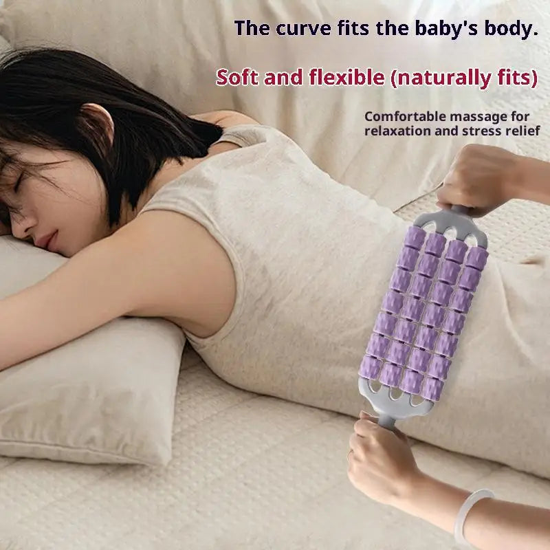New Flexible Muscle Massage Roller For Leg Back Body Relaxation Portable Yoga Deep Tissue Knobbed Roller Fitness Recovery Tool