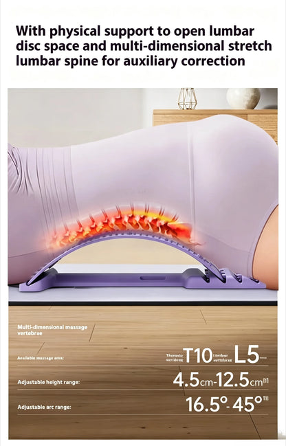 Back Stretcher Adjustable Height Massager for Waist Neck Fitness Lumbar Cervical Spine Cervical Spine Support Massager Equipment