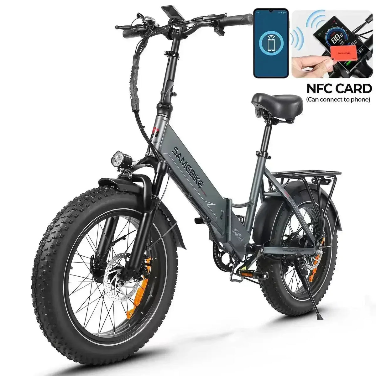 Fat Tire Folding Electric Bike | 750W Motor 20-Inch Wheels | Adult Mountain E-Bike