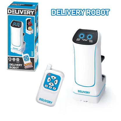 2.4GHz Remote Control Food Delivery Robot Toy, Remote Control Toy Robot With Light And Music, Children's Birthday Gift