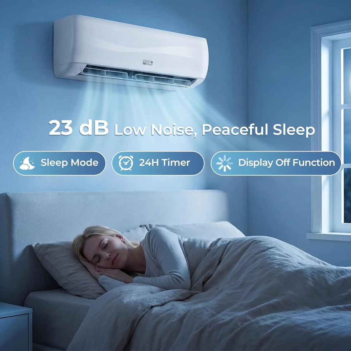 12000 BTU Mini Split Air Conditioner & Heater | 20 SEER2 115V/230V Inverter Wall-Mounted AC Unit w/Heat Pump & Full, Custom