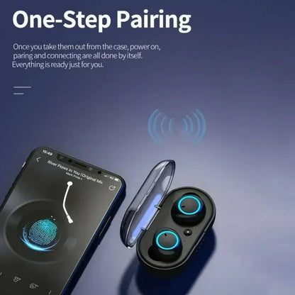 Wireless Bluetooth 5.0 Earphones 9D Stereo Headset with Mic Y50 TWS Touch Control Sport Earphones Waterproof Earbuds LED Display