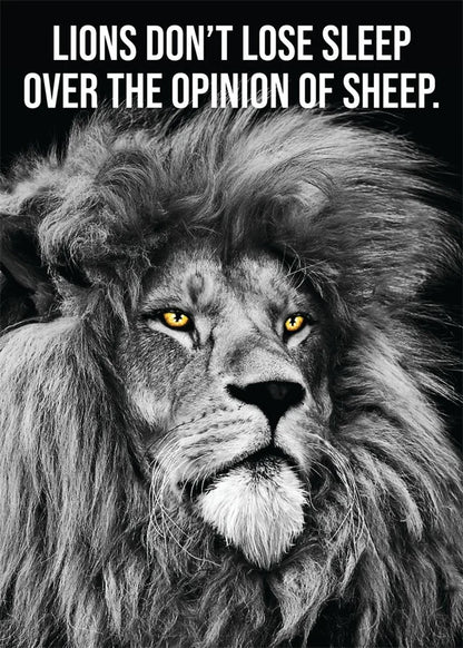 Animals Motivational Posters Eagle Wolf Lion Tiger Motivation Art Canvas Paitning Success Mindset Inspirational Wall Art Decor