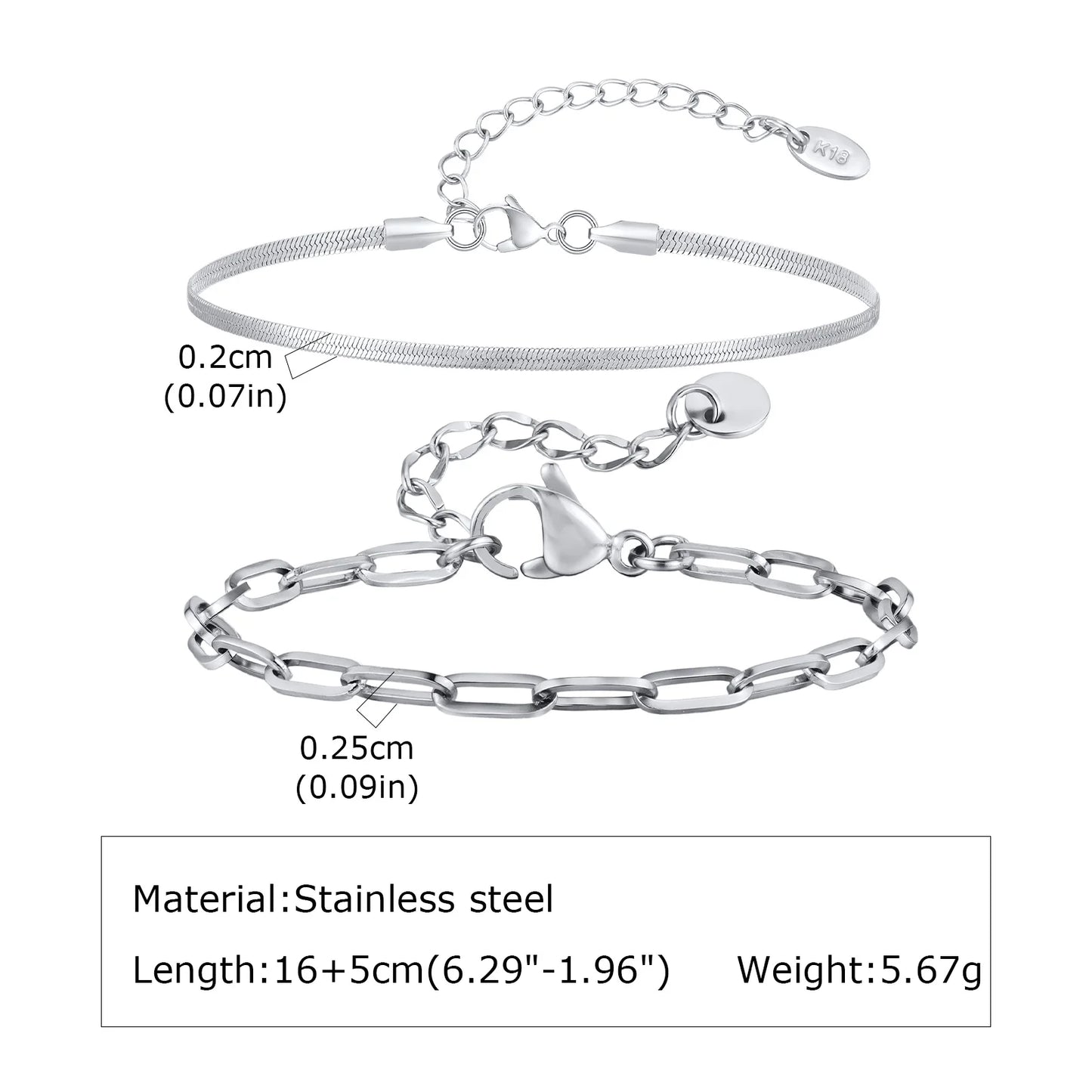 1/2/3pcs Chain Bracelet for Men Women,Stainless Steel Twisted Rope Cuban Chain Wristband,Hip Hop Minimalist Jewelry Gift
