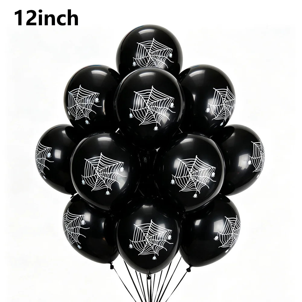 Halloween Black Orange White Latex Balloon Confetti Balloons Bouquet for Birthday Trick or Treat Halloween 2026 Home Decorations