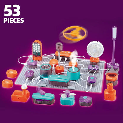 Kids DIY Science Circuit Building Kit 150+ Physics Experiment Projects Electronic Circuit Board Educational Toy Gift For Student