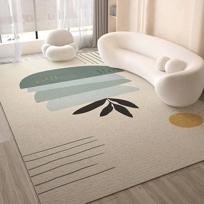 VIKAMA Simple And Light Luxury Living Room Carpet, Bedroom Anti-Slip And Anti-Stain Sofa, Coffee Table Carpet, Home Decoration