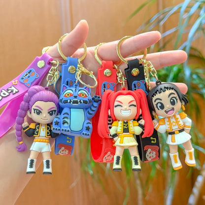 Kpop Rumi Keychain Kpop Group Rumi Mira Zoey Anime Character Keychains Backpack Pendant Charms Keyring Party Favor Gifts