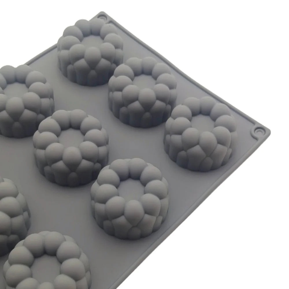 New Arrival 12 Hole Circular Bubble Shape Silicone Mousse Cake Mold DIY Flaky Clouds Shape Jelly Pudding Chocolate Baking Tools
