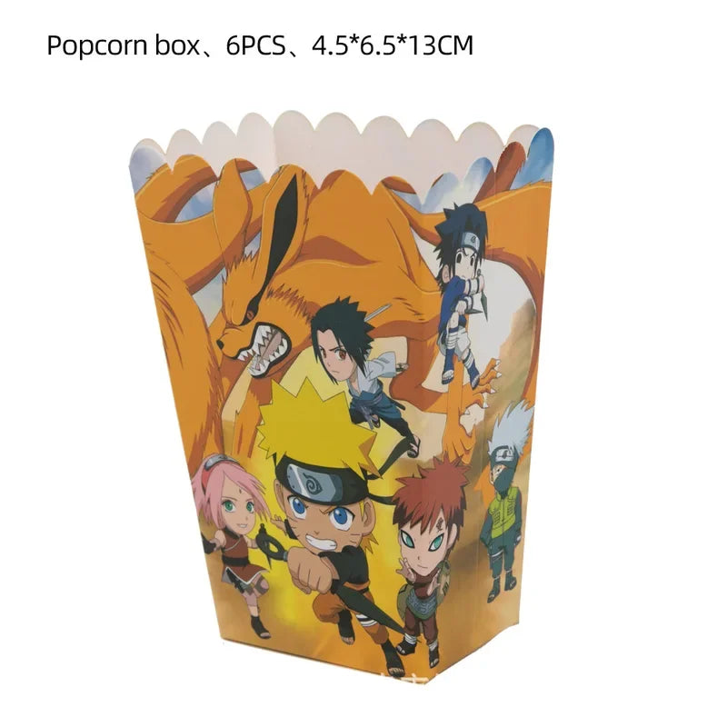 Naruto Kakashi Balloons Uchiha Sasuke Ballons Happy Birthday Banner Party Decoration Kids Toy Cake Topper Disposable Tableware