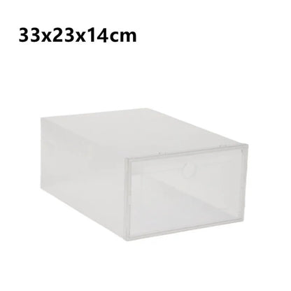 1/6PCS 33x23x14cm Plastic Shoes Case Drawer Case Thickened Transparent Shoebox Shoe Organizer Plastic Shoe Boxes Stackable Box