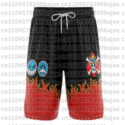 Adult and Child Luffy One-Piece Surfing Shorts, Summer Anime