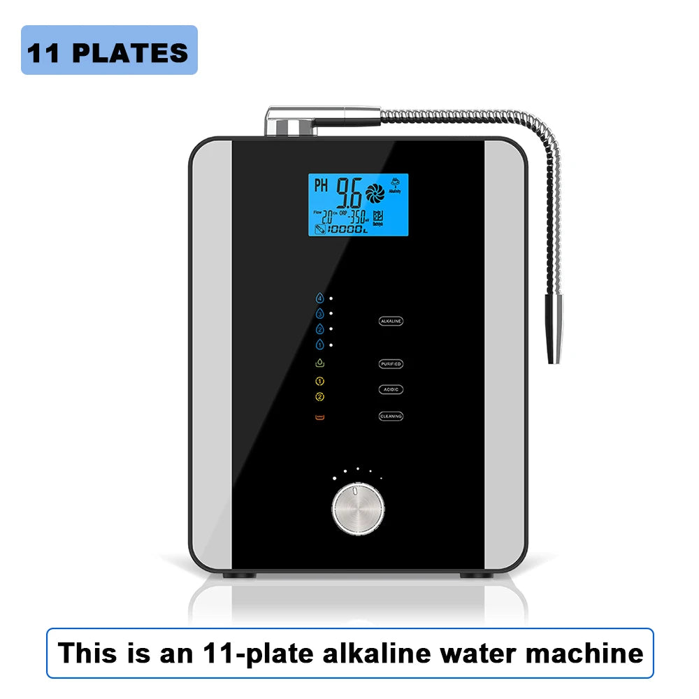 CAWOLO Alkaline Water Ionizer Machine PH Water Device Alkaline Water Dispenser 11 Plates Platinum Coating Alkaline Water Ioniser
