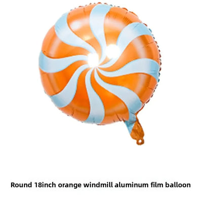 10pcs Windmill Candy Lollipop Foil Balloons 18 Inch Aluminum Film Balloon Birthday Party Christmas Wedding Decorations