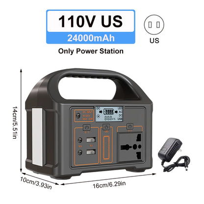 Gaiaray 100W Portable Power Station 76.8Wh LiFePO4 Charging Energy Station Solar Generator AC 110V 220V Power Bank for Camping