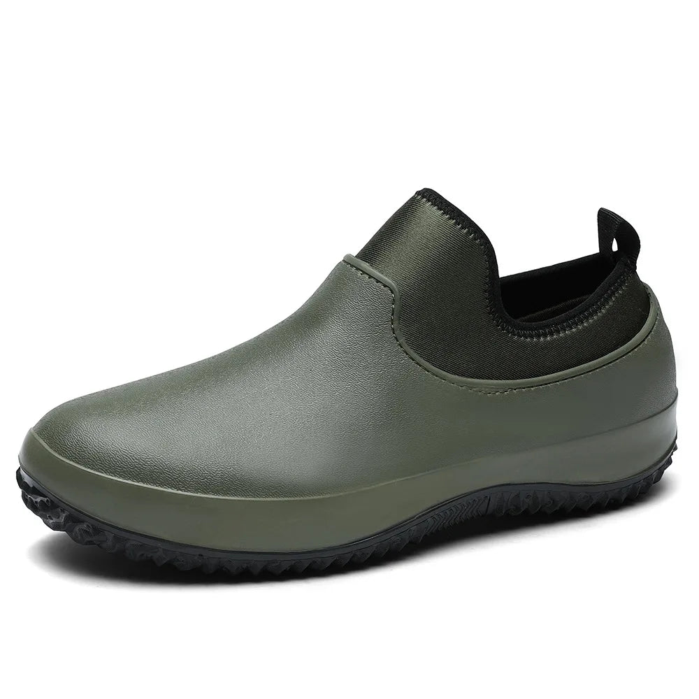Men Chef Shoes Non Slip Work Sneakers Breathable Slip on Unisex Clogs Women Casual Walking Rain Shoes Plus Size 2024