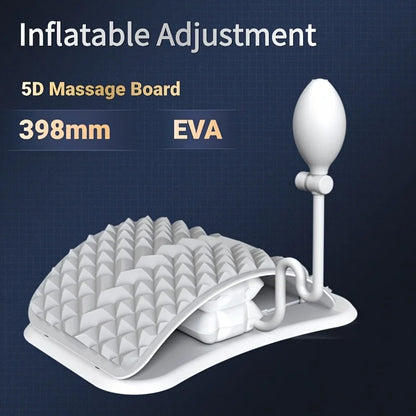 Portable Inflatable Lumbar Stretcher Airbag Top Back Stretching Soothing Support Easy Setup for Back Pain Relief