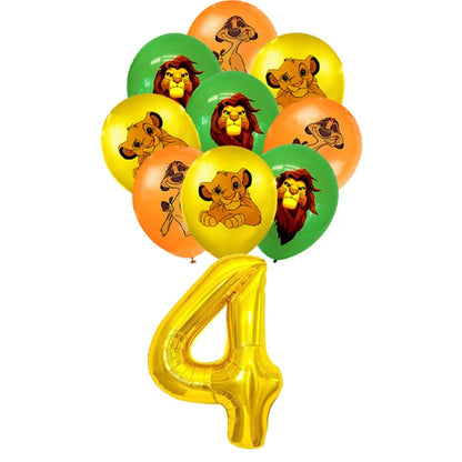Lions Thme Boy Birthday Party Decorative Supplies Paper Cup Plates Napkin Caketopper Balloon For  Baby Shower Parties Decoration