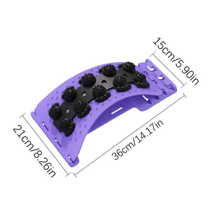 Lumbar Stretcher 4-Level Adjustable Ergonomic Stretcher Back Massager For Women Home Yoga Massage Health Spine Alignment