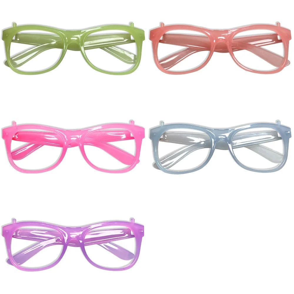 5Pcs Light Up LED Glasses Colors Glow Glasses Glow in The Dark Birthday Party Supplies Neon Party Favors for Kids Adults