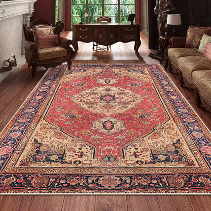 Retro Persian Carpet for Living Room Boho Decor for Room Balcony Rug Large Luxury Red Bed Decoration Home Mats Bedside 160x230