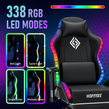 #LED Gaming Chair for Kids Reclining Gaming Chairs for Teens 8-15 Computer Chair with RGB Lights Kids PC Game Chair, Customized