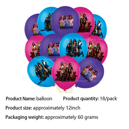 Kpop Katseye Party Decoration Tableware Tablecloth Cup Plate Napkin Sticker Bags Balloons Baby Shower Kpop Party Favors Supplies