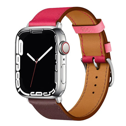 Leather Watch Straps for Apple Watch band 46mm 44mm 49mm 45mm 42mm 40mm 38/41mm bracelet iWatch series 10-Ultra 9-8-7-6-5-4-3-SE