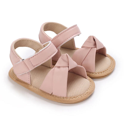 Summer 2026 Western Style Baby Korean Version Flower Princess Shoes Pink Open Toed Baby Girl Sandals