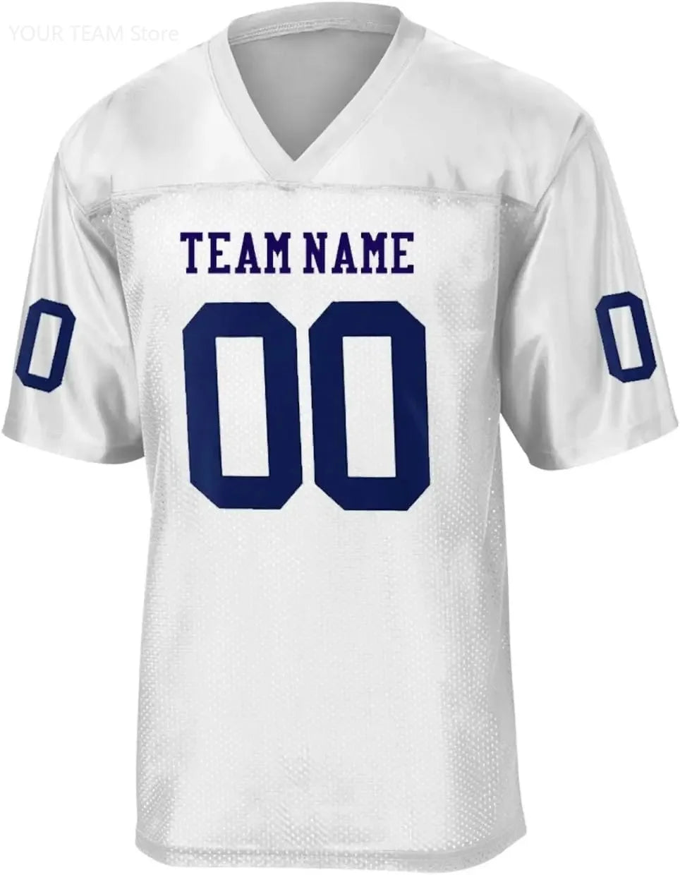 Custom American Football Jersey Green Large V-Neck Unisex Adult Sports Jersey Personalized Team Uniform - Breathable Polyester