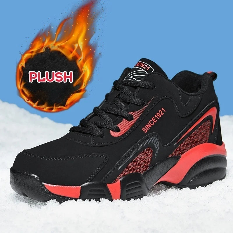QZHSMY New Casual Thick Bottom Men's Sports Shoes Anti-Slippery Waterproof Male Sneakers Outdoor Walking Jogging Athletic Shoes
