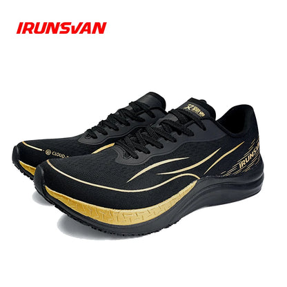 IRUNSVAN Men's sports running shoes with shock-absorbing and anti slip mesh comfortable and shock-absorbing running shoes