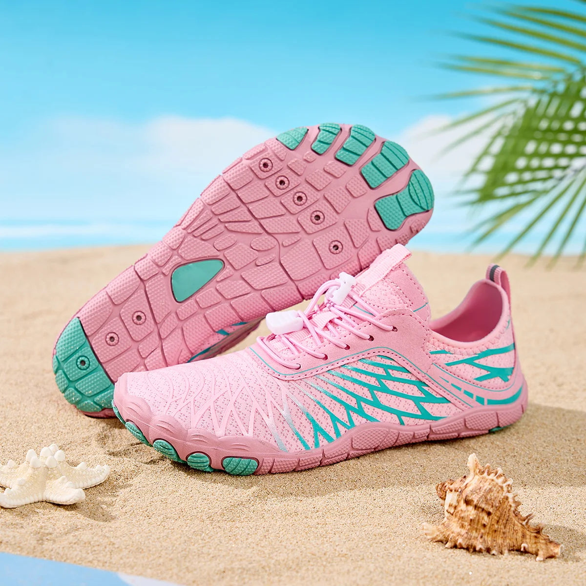 Women Men Aqua Shoes Beach Barefoot Water Sneakers Unisex Lightweight Quick Dry Outdoor Upstream Wading Swimming Fishing Shoe