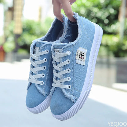 Ladies Versatile Canvas Shoes New Casual Comfort Shoes Student White Sports Flat Fashion Light Women's Sneakers Zapatos Mujer