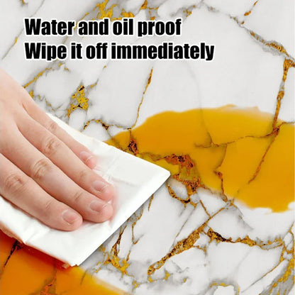 10-40PCS Imitation Marble 3D Ceramic Tile Wall Renovation Decoration Sticker Waterproof Self-adhesive Home Floor Sticker