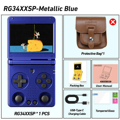 Anbernic RG34XXSP 3.4-Inch IPS Linux 64-bit Game Console H700 Quad-Core 1GB Retro Game Player HD-Connect To TV RG 34XXSP 3300mAH