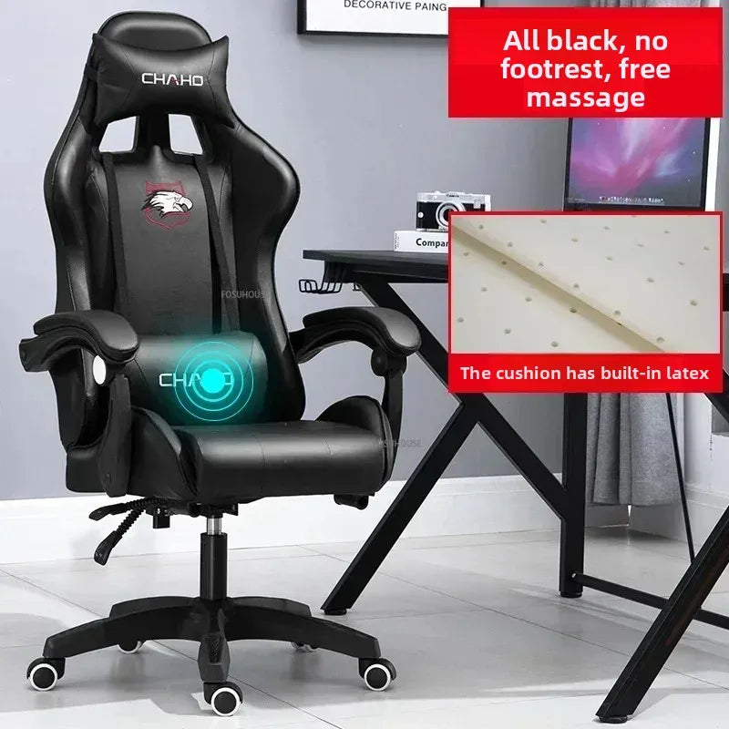 Modern Professional PC Computer Gamer Chair Light Luxury Leather Office Chair Internet Cafe Racing Esports Comfortable Furniture